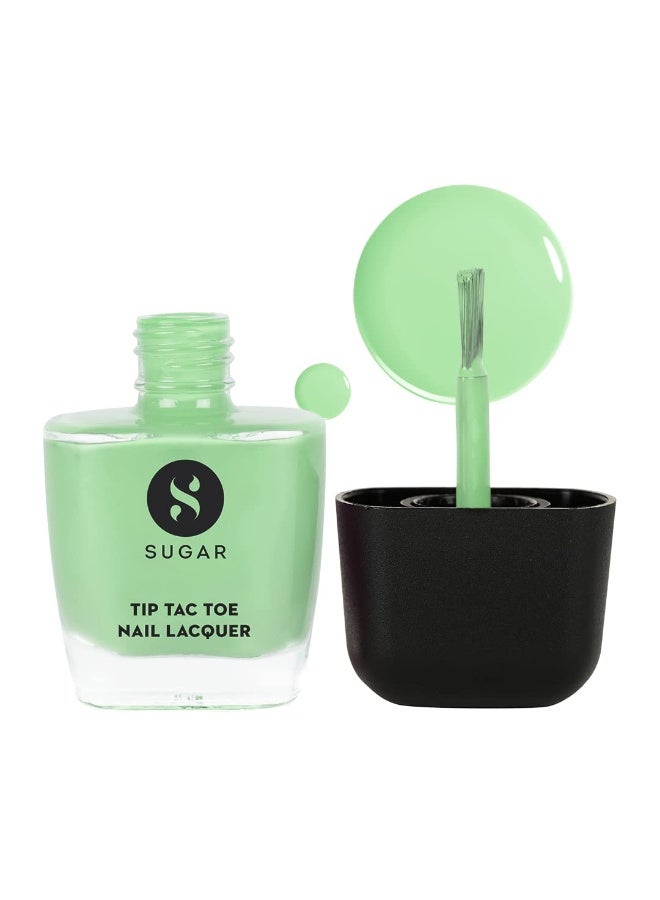 SUGAR Cosmetics Tip Tac Toe Nail Lacquer Classic | Long-lasting, 100% Chip-resistant & Glossy Finish | 10ml - 07 Mint Money | 10ml - Image 1